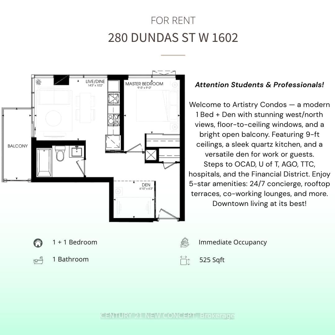 280 Dundas Street W, Unit 1602