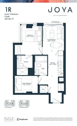 1R floor plan