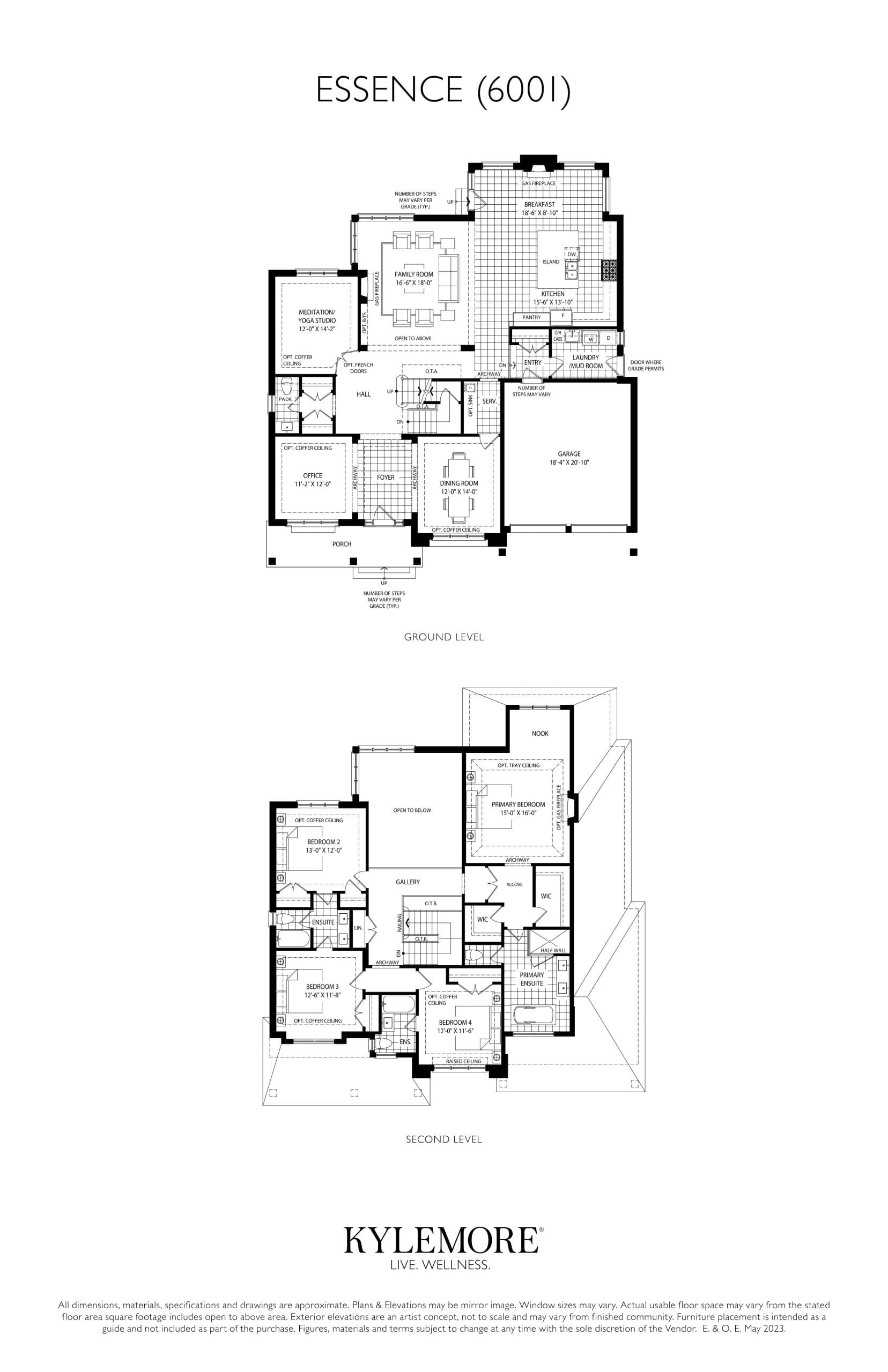 Essence - Elev. A Floor Plan at Angus Glen South Village - 4000 sq.ft