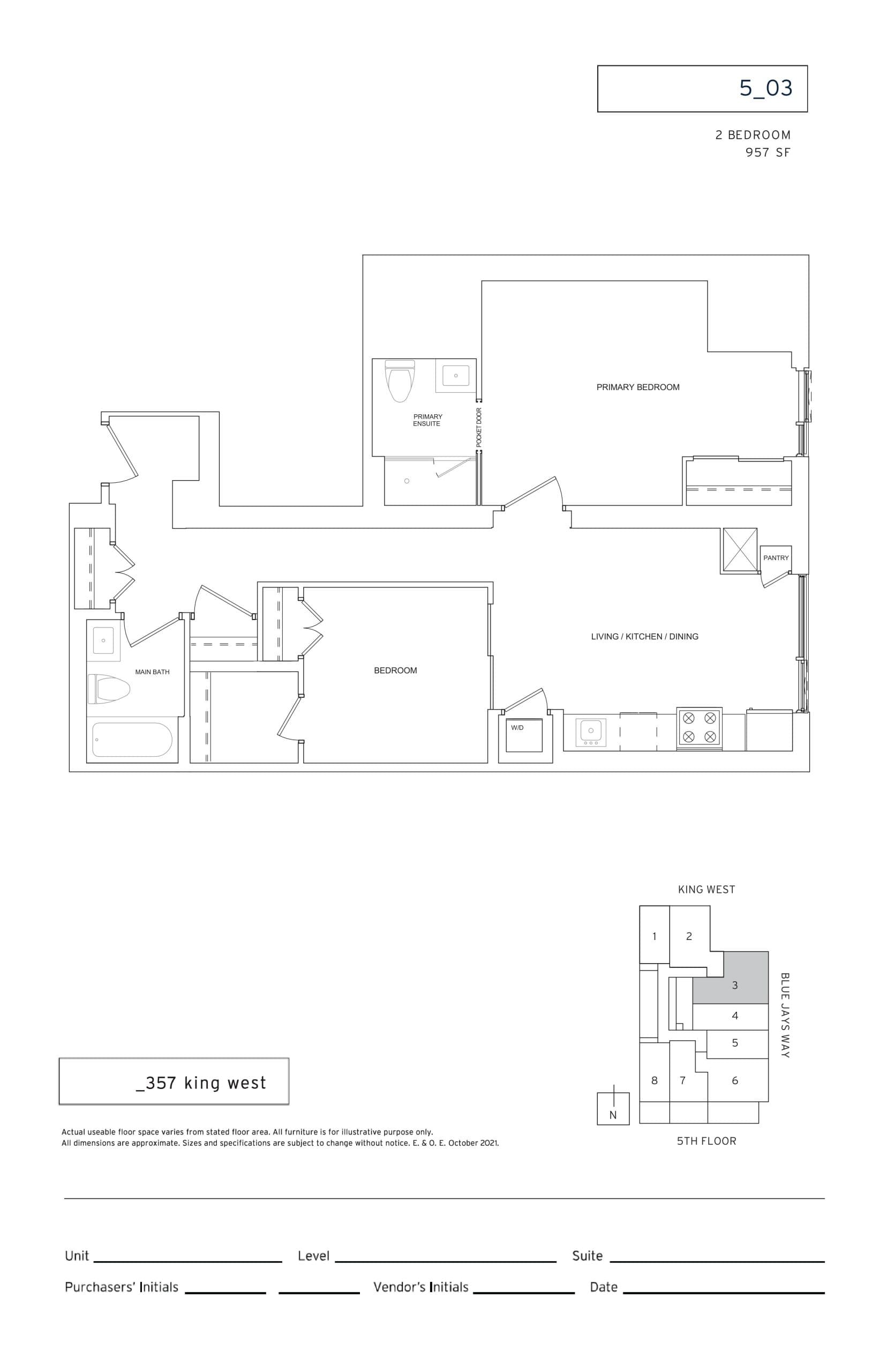 5_03 Floor Plan at 357 King West Condos - 957 sq.ft
