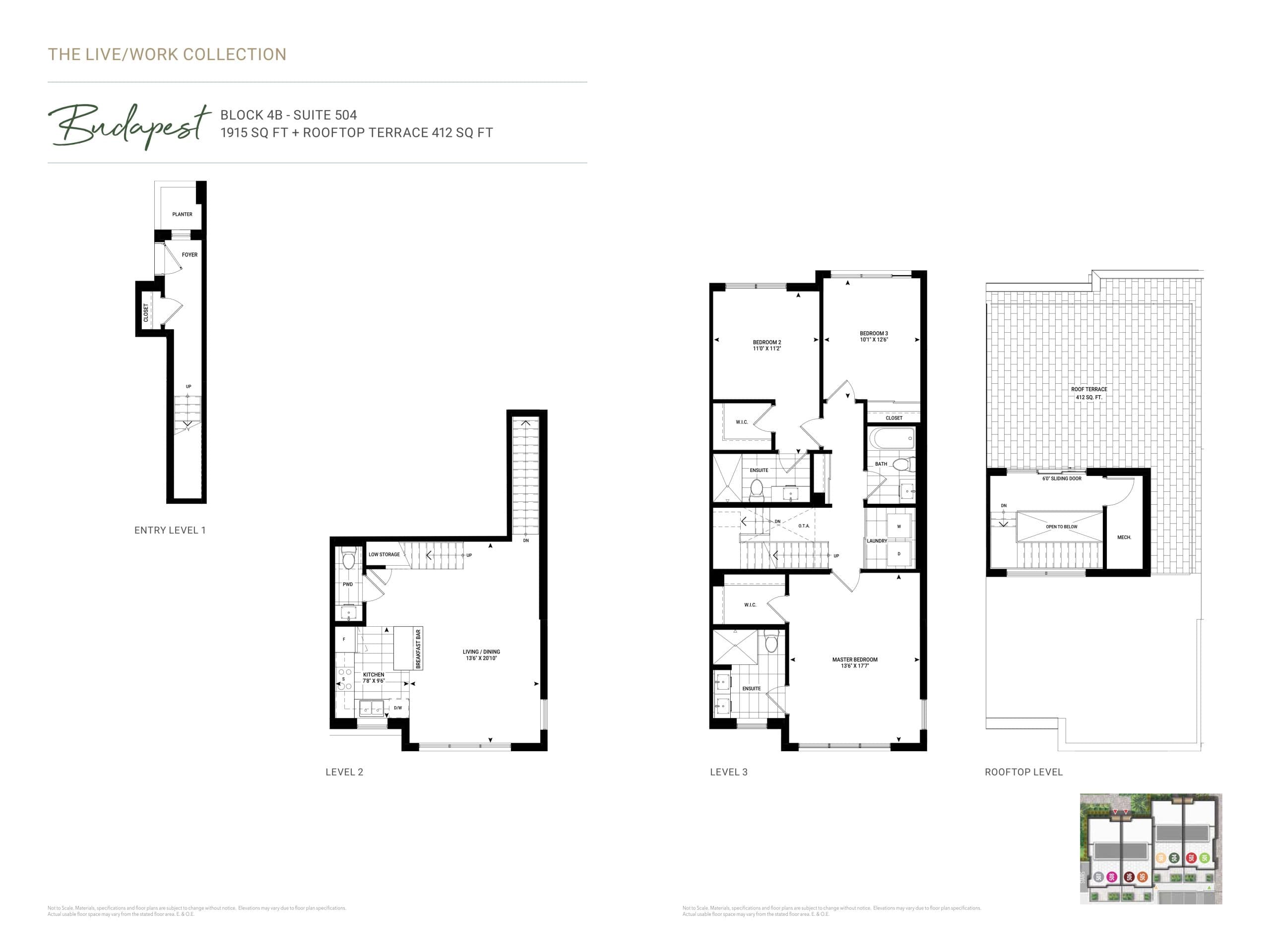 Budapest Floor Plan at One Place Gardens Towns - 1915 sq.ft