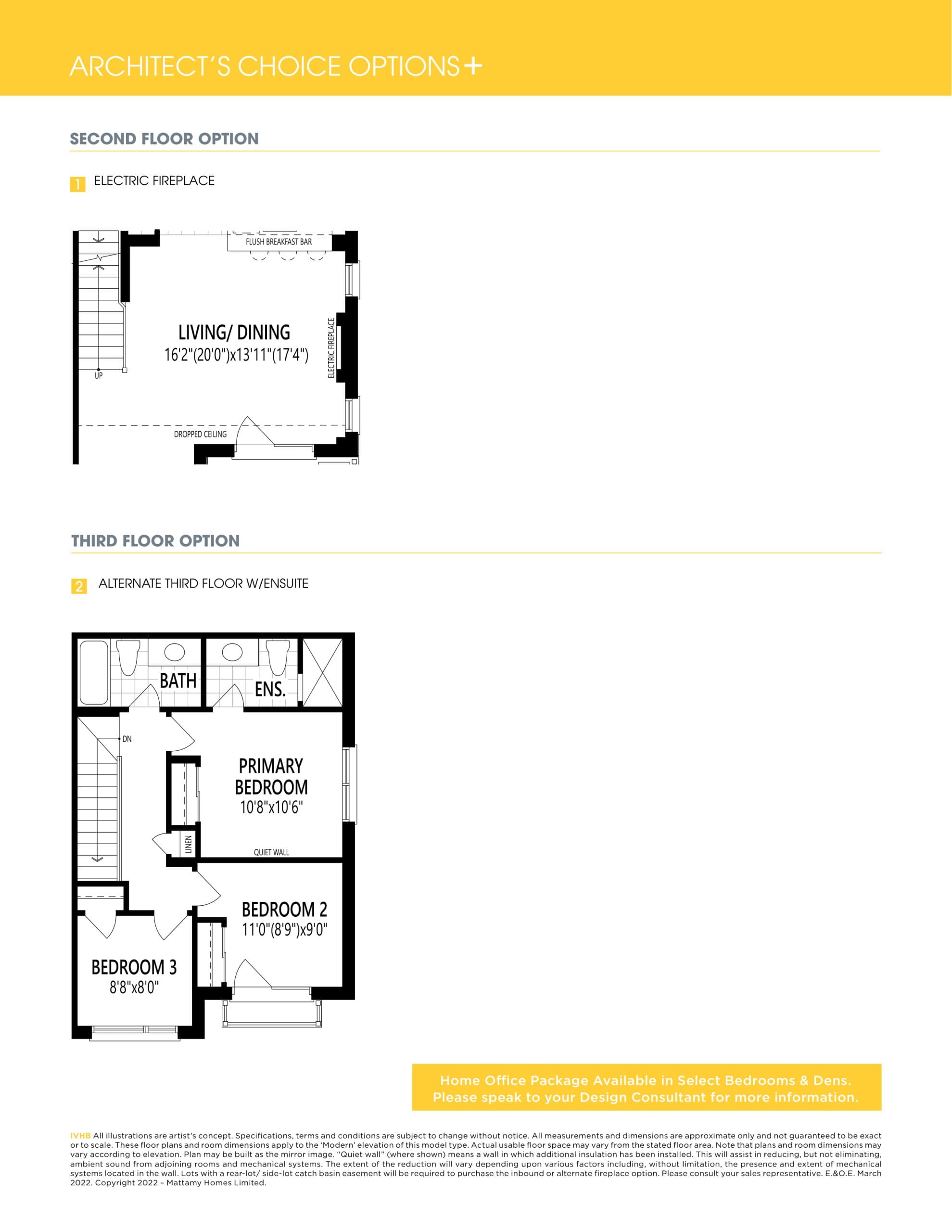 The Acorn End - Options Floor Plan at Mount Pleasant North Towns - 1350 sq.ft