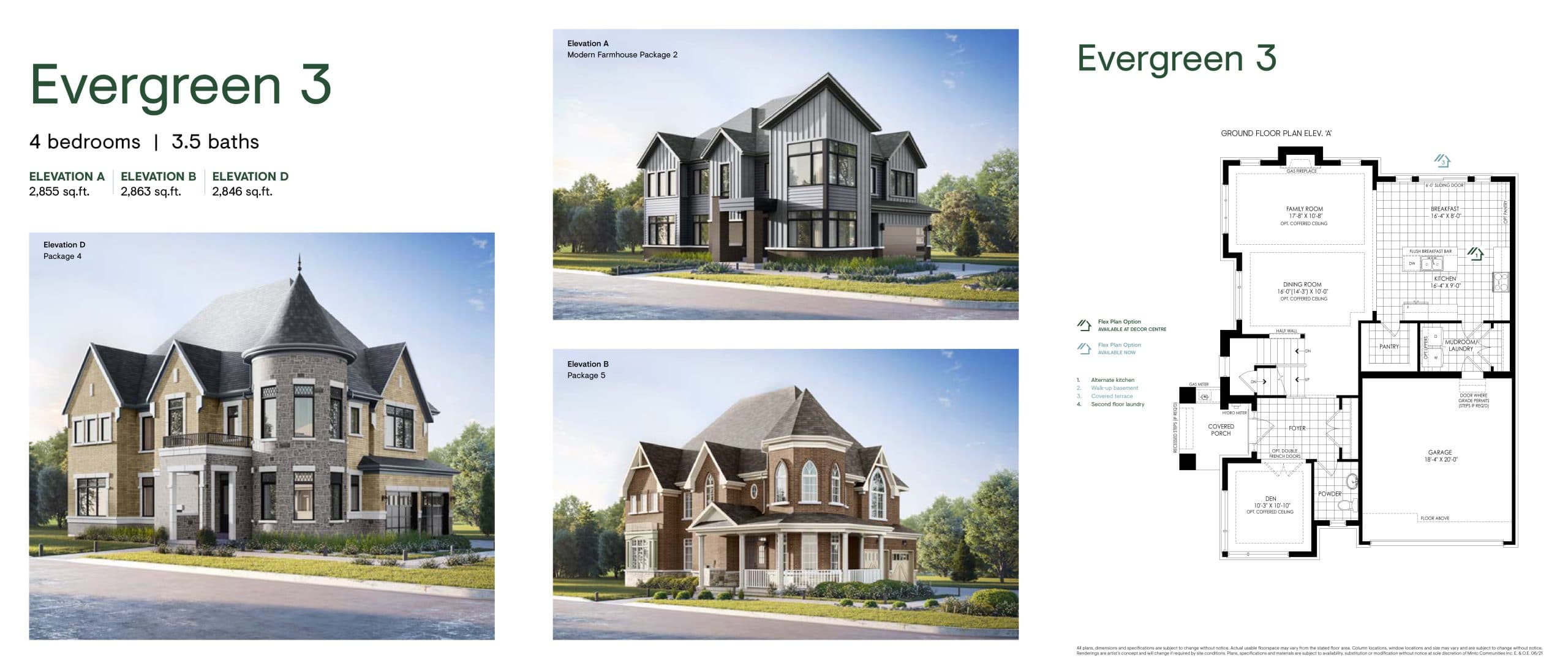 Evergreen 3 (1 of 4) Floor Plan at The Heights of Harmony - 2863 sq.ft