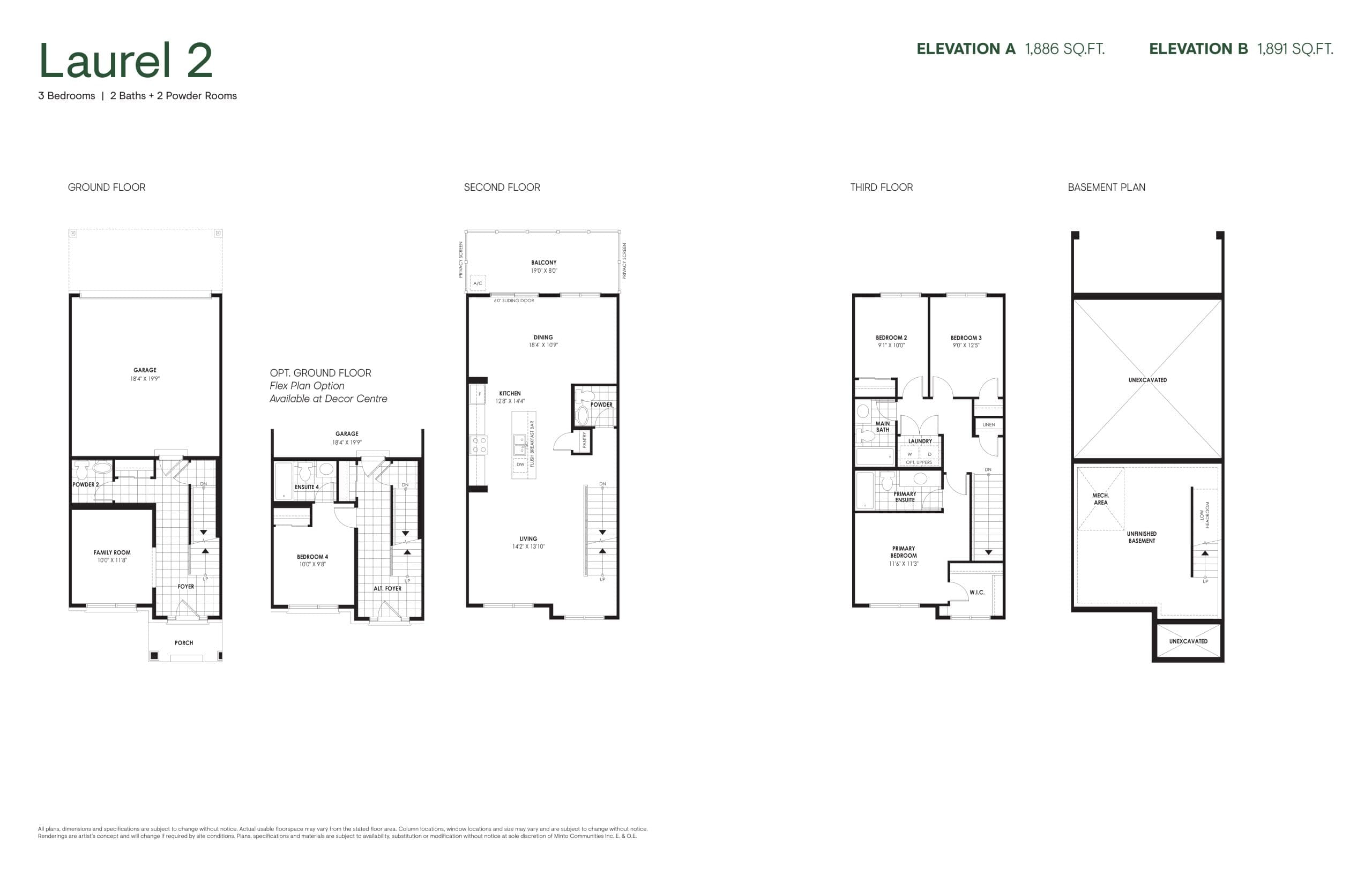 Laurel 2 Floor Plan at The Heights of Harmony Phase 2 - 1886 sq.ft