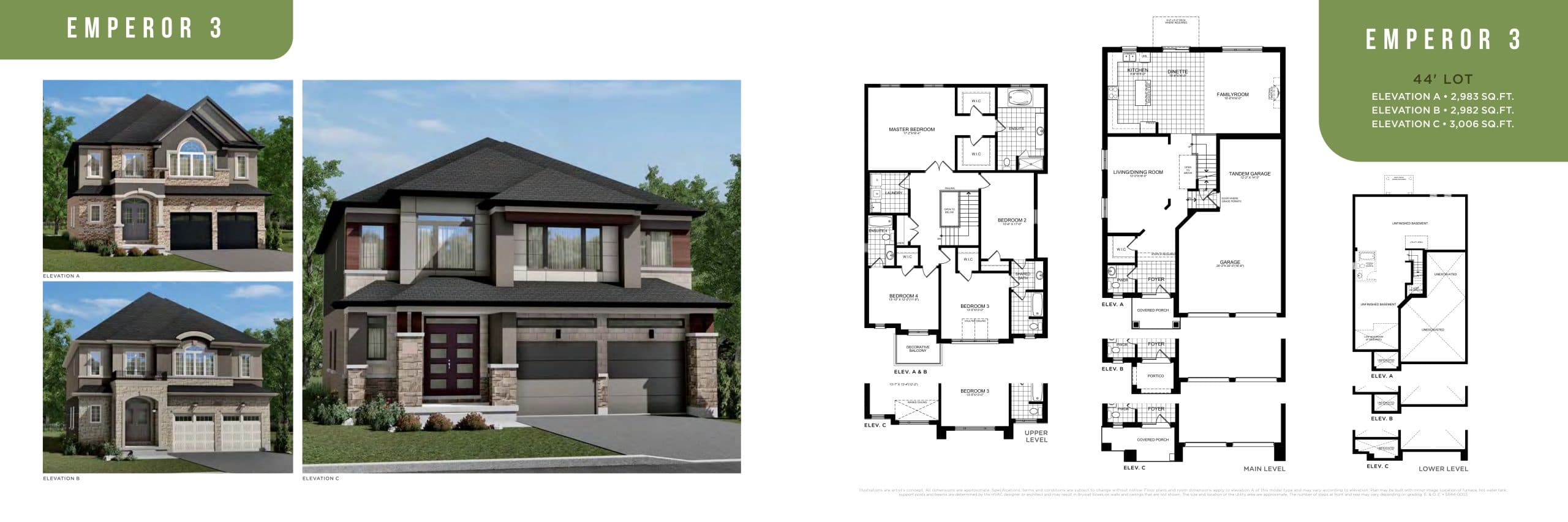 Emperor 3 Floor Plan at Scenic Ridge Phase 3 - 3006 sq.ft
