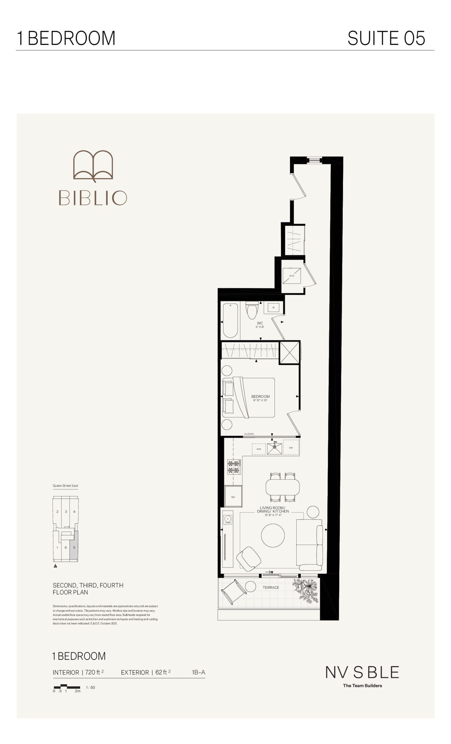 Suite 05 Floor Plan at Biblio Lofts Condos - 720 sq.ft