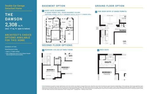 The Dawson (Ground/2nd Floor/Basement Option) floor plan