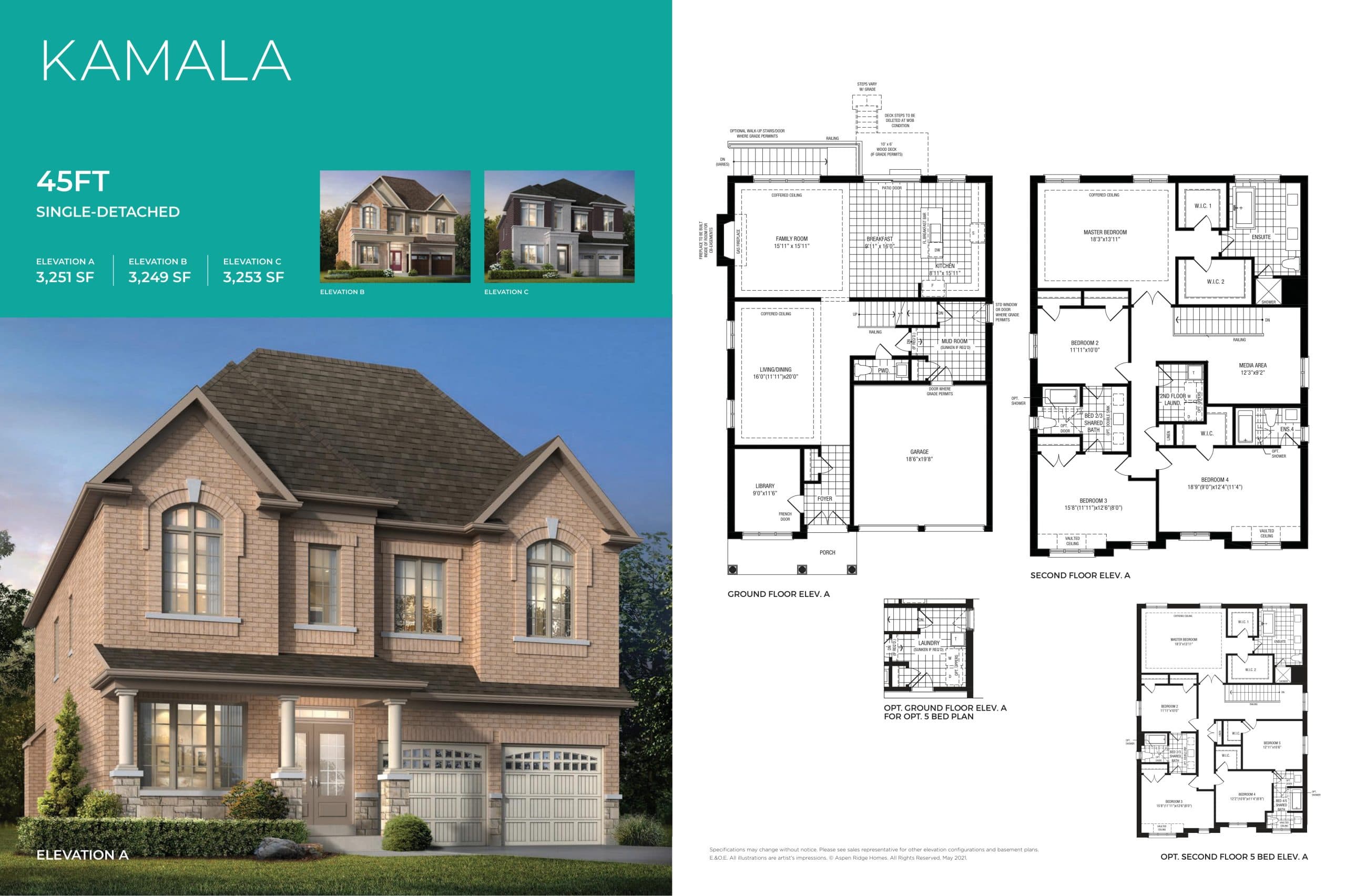 Kamala Floor Plan at Anchor Woods by Aspen Ridge Homes - 3253 sq.ft