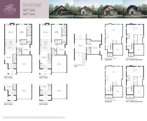 The Hawthorn Elevations A & B (The Bungalow Collection) floor plan