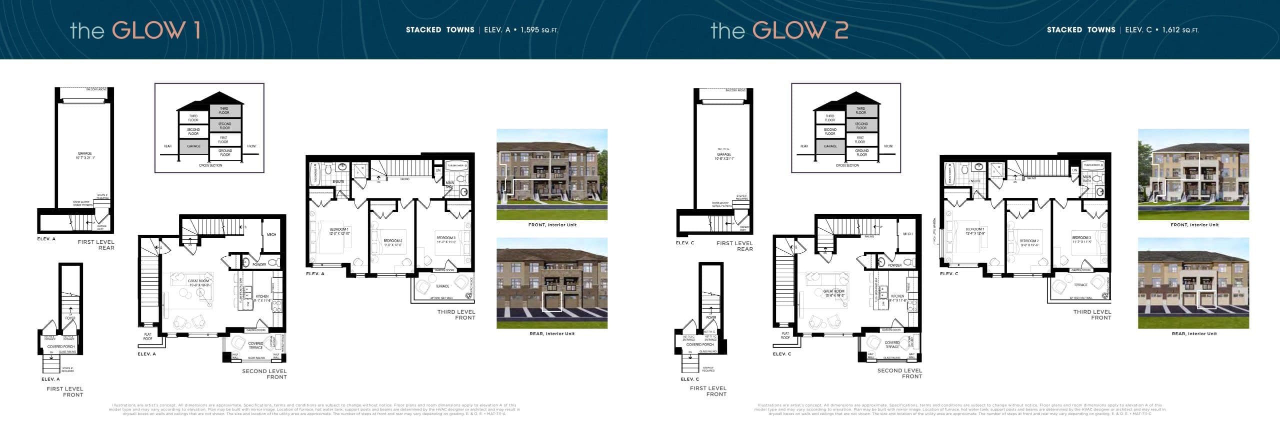 The Glow 1 Floor Plan at Luma Urban Towns at Kaleidoscope - 1595 sq.ft