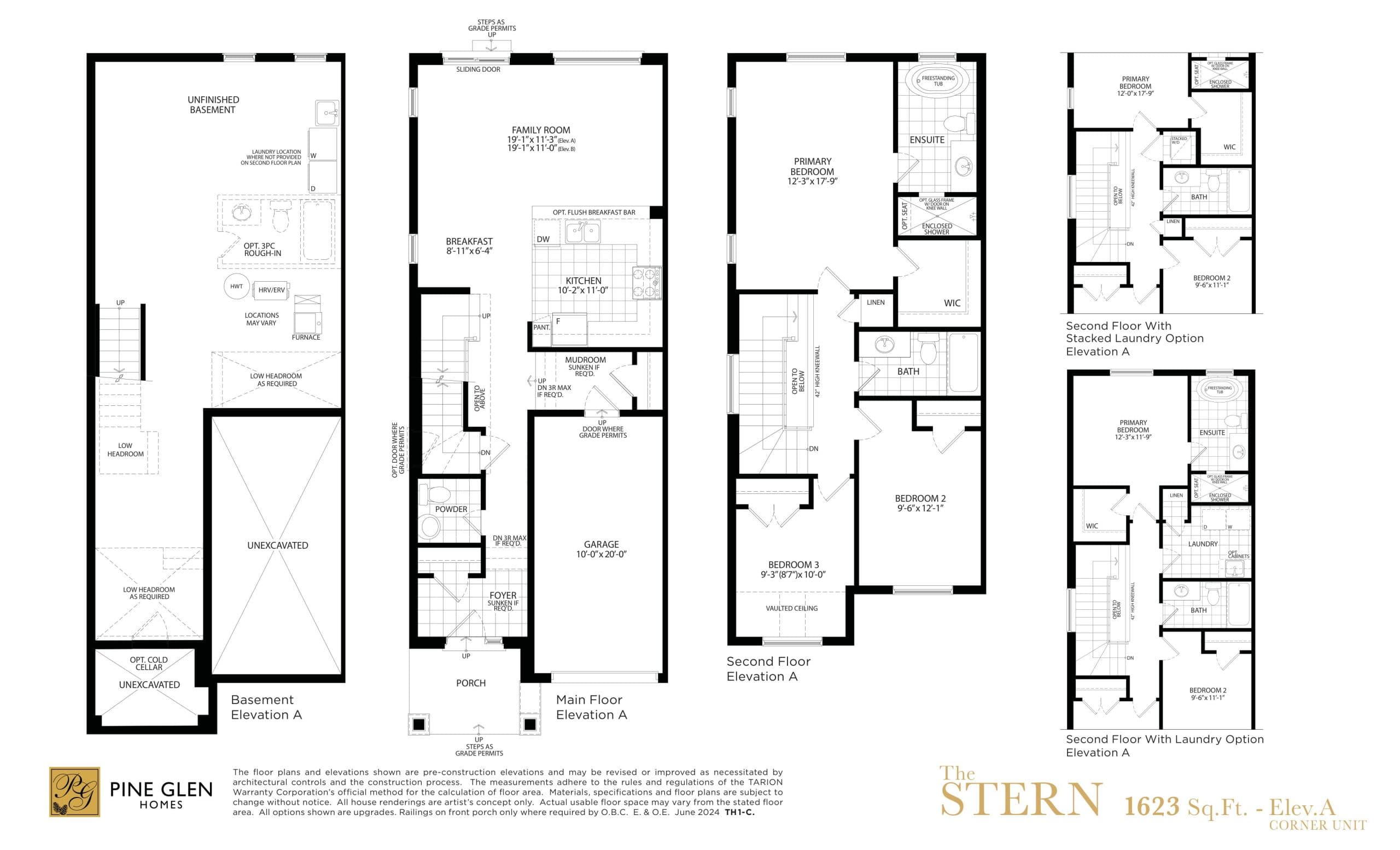 The Stern Floor Plan at Canal Trails Estates - 1623 sq.ft