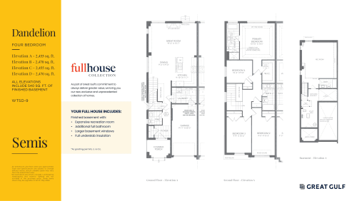 Dandelion - Full House Collection floor plan