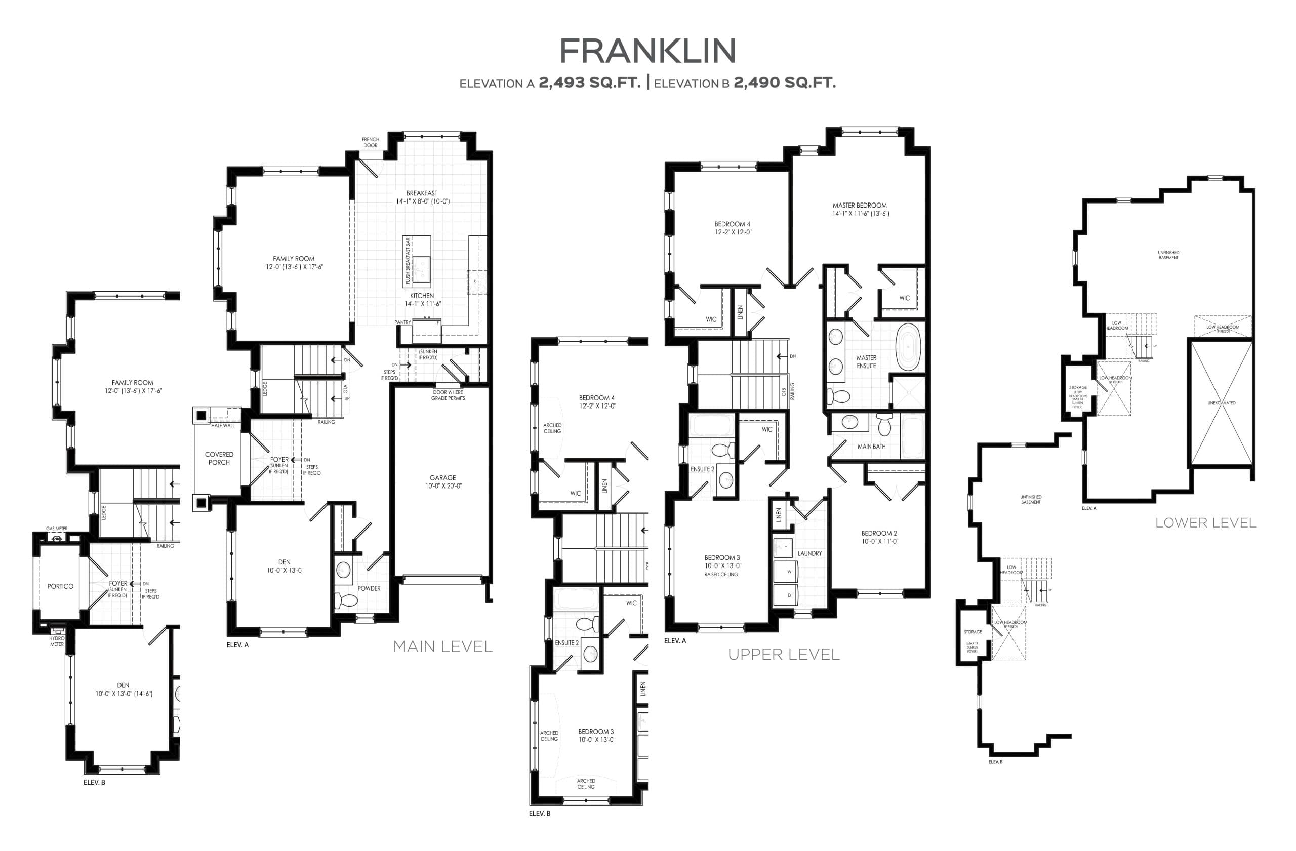 Franklin Floor Plan at Anchor Woods by Regal Crest Homes - 2493 sq.ft