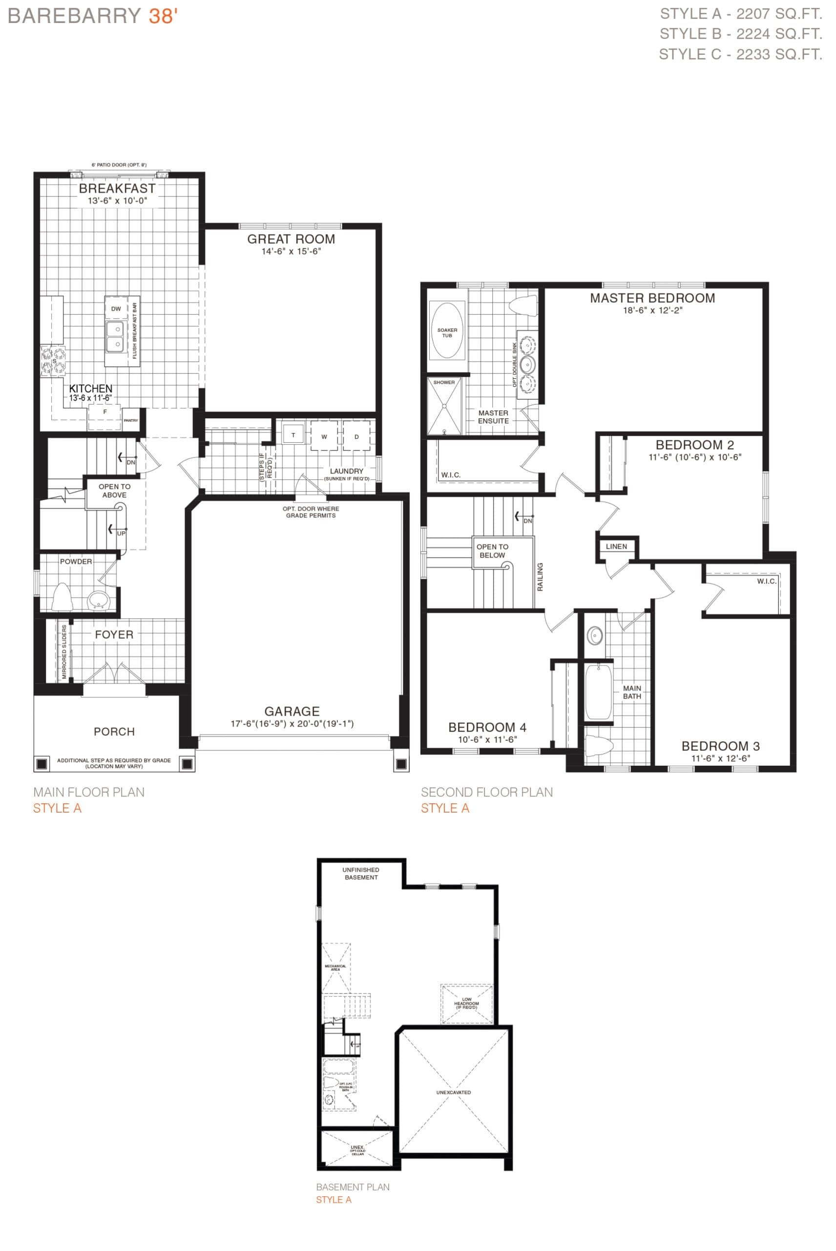 Barebarry 38' Floor Plan at Empire Legacy Condos Phase 4 - 2233 sq.ft