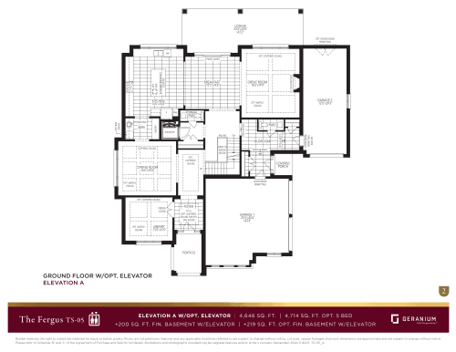 The Fergus - Elevation A With Optional Elevator floor plan