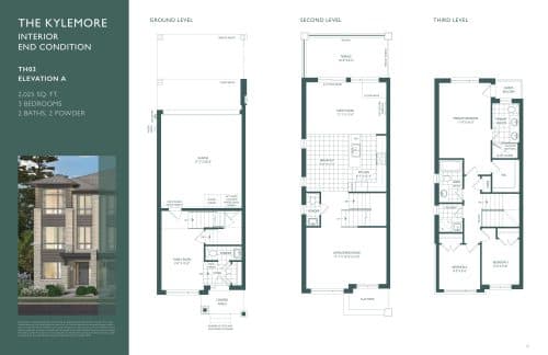 The Kylemore Interior End Condition TM-3 Elevation A floor plan