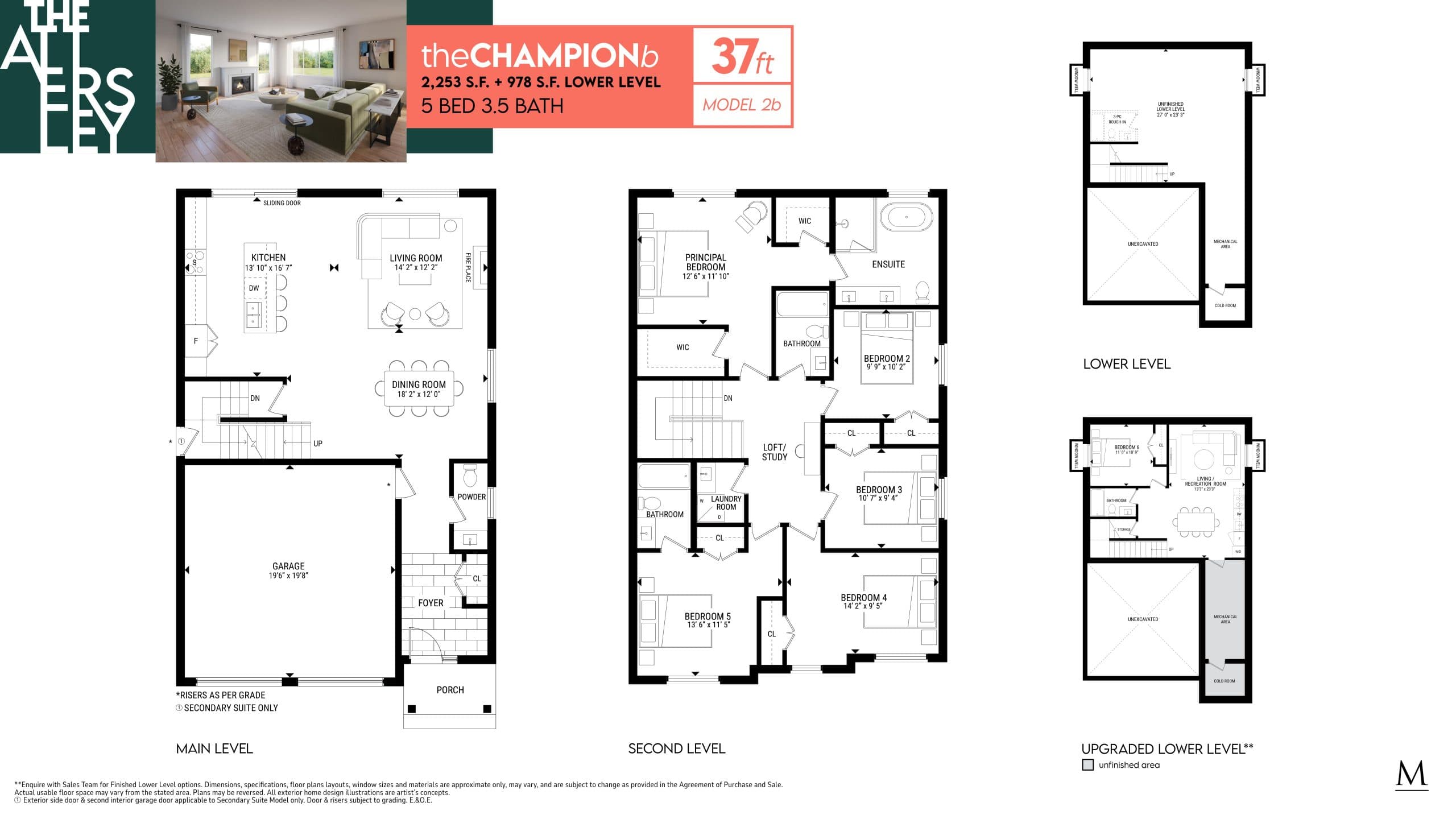 The Champion B Floor Plan at The Attersley Homes - 2253 sq.ft