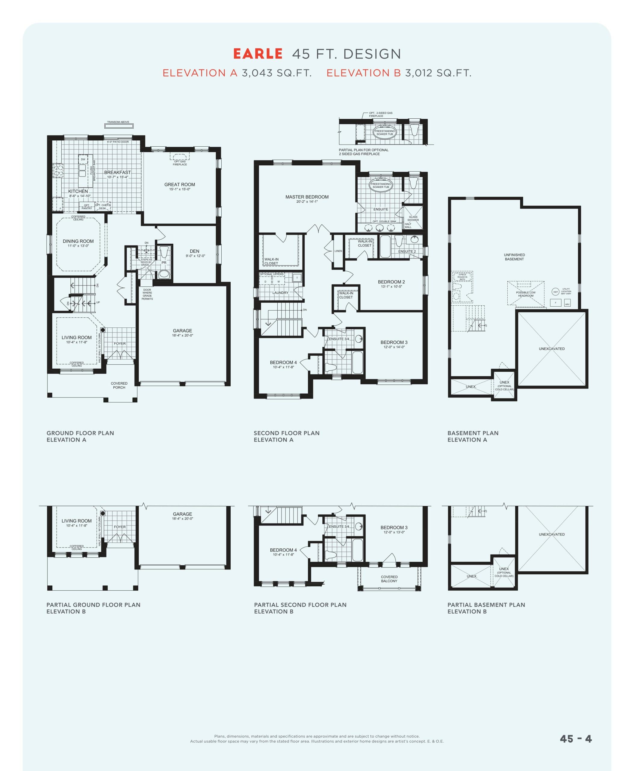 Earle Floor Plan at Heron Hills - Phase 2 - 3043 sq.ft
