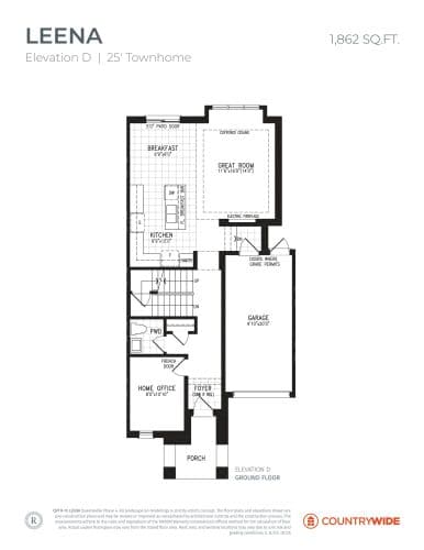 Leena - Elevation D floor plan