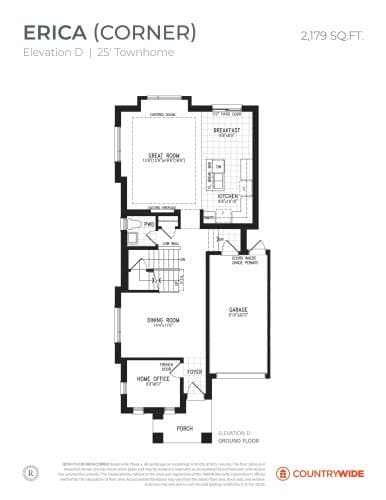 Erica (Corner) - Elevation D floor plan