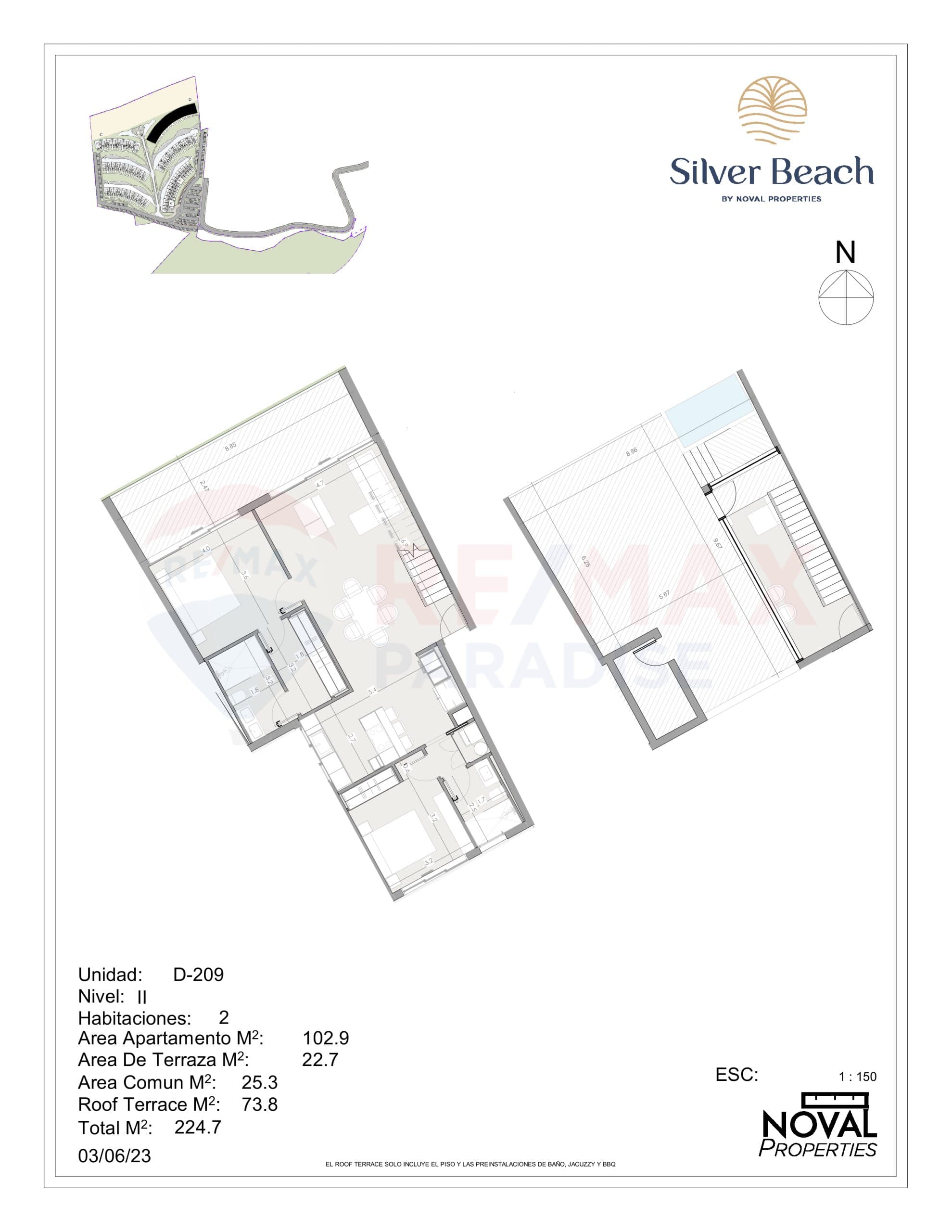 D-209 Floor Plan at Silver Beach Condos - 1108 sq.ft