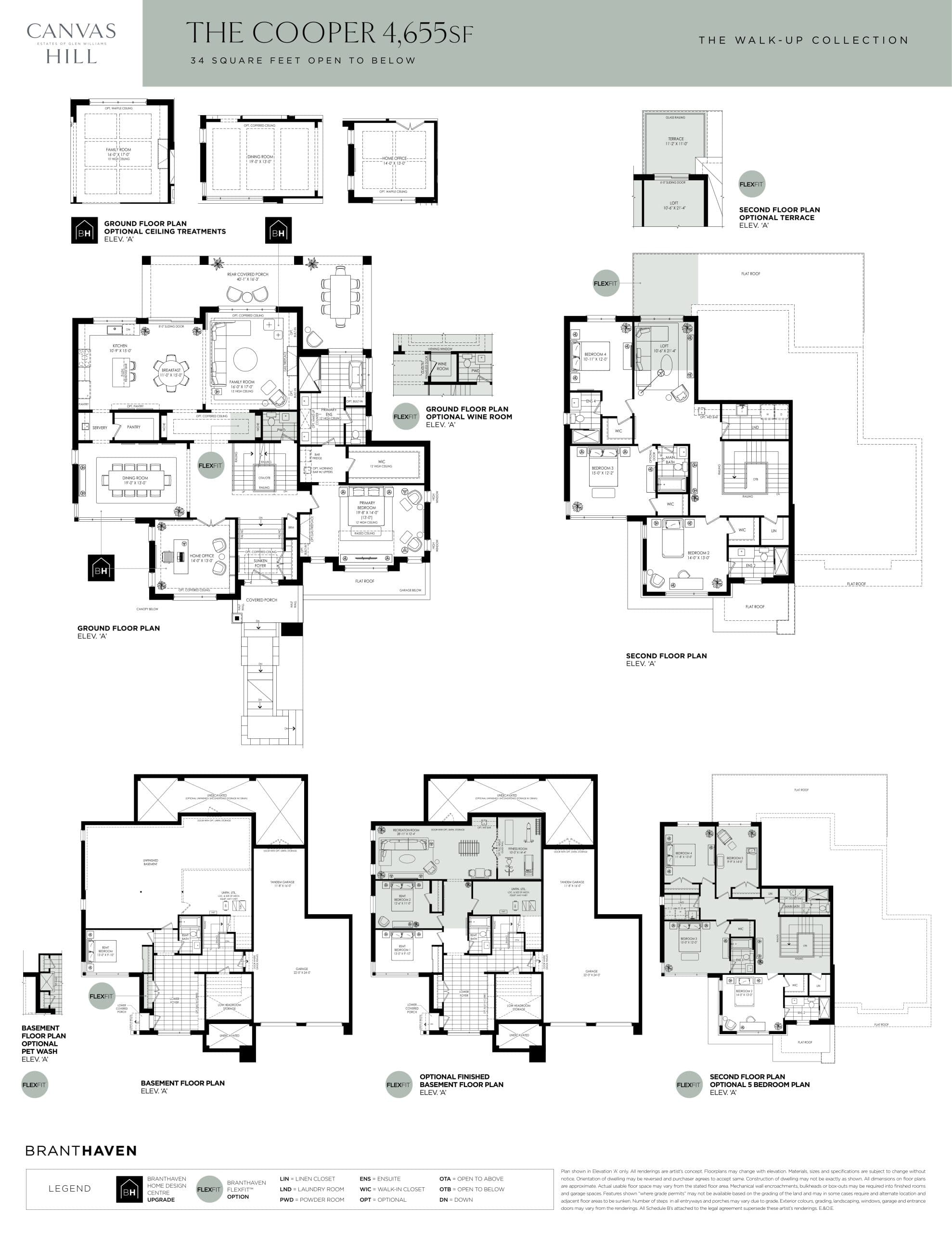 The Cooper (The Walk-up Collection) Floor Plan at Canvas Hill Homes - 4655 sq.ft
