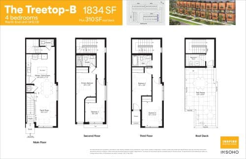 The Treetop-B North End Unit floor plan