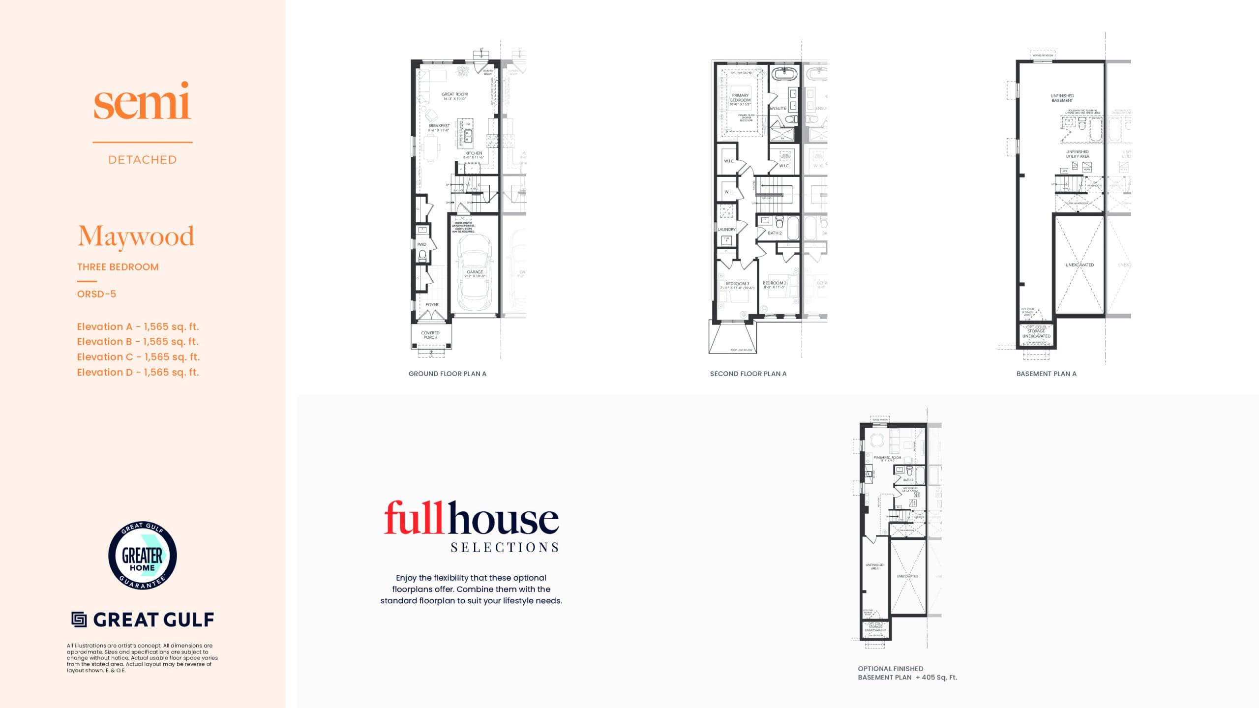 Maywood Floor Plan at Five Creeks Estates - 1565 sq.ft