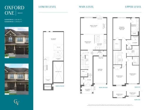 Oxford One - Elevation D floor plan