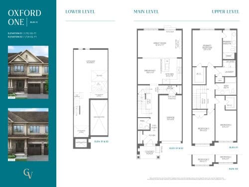 Oxford One - Elevation E floor plan