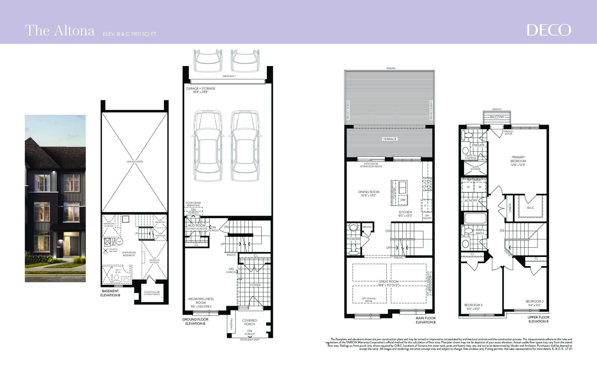 The Altona Floor Plan at Greenwood Seaton by DECO Homes - 1901 sq.ft