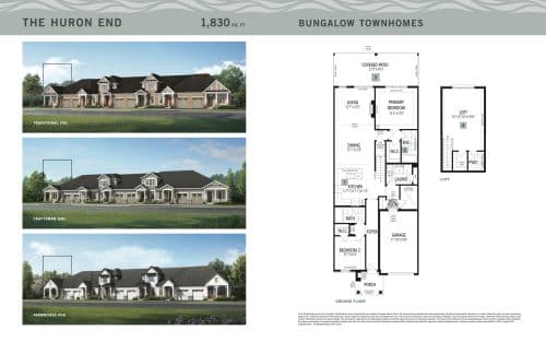 The Huron End floor plan