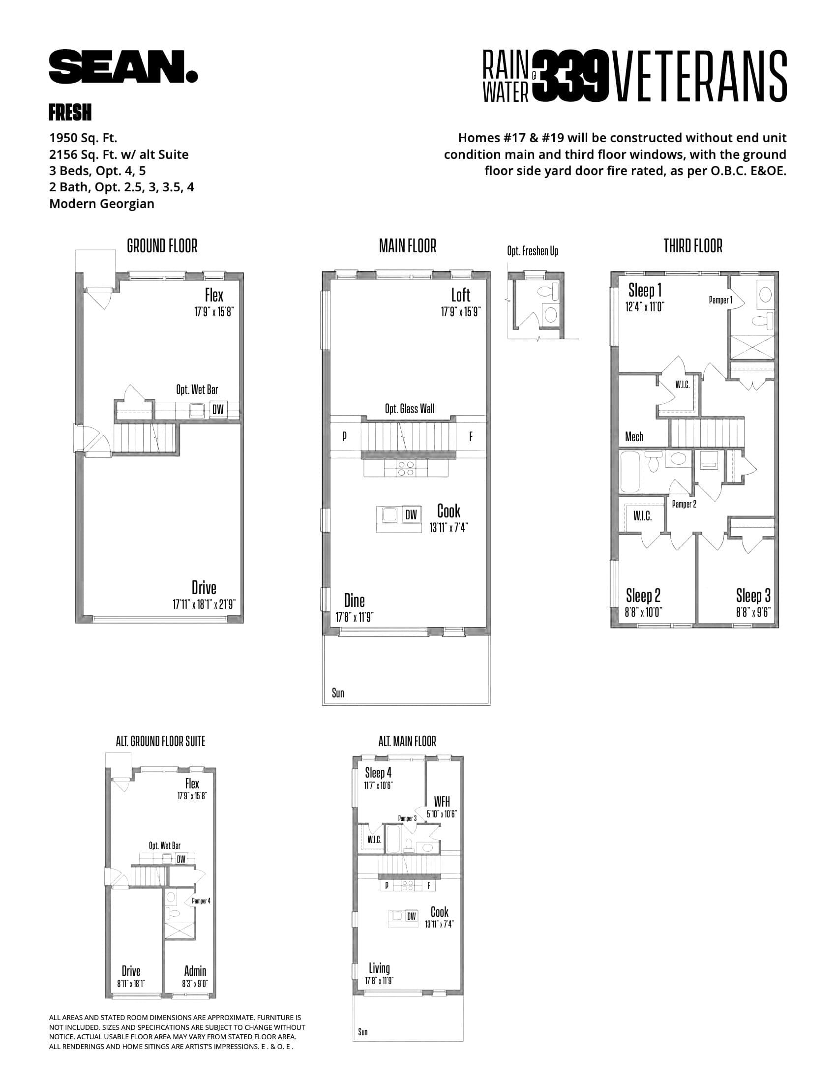 Fresh #19 Floor Plan at Rainwater @ 339 Veterans Condos - 2156 sq.ft
