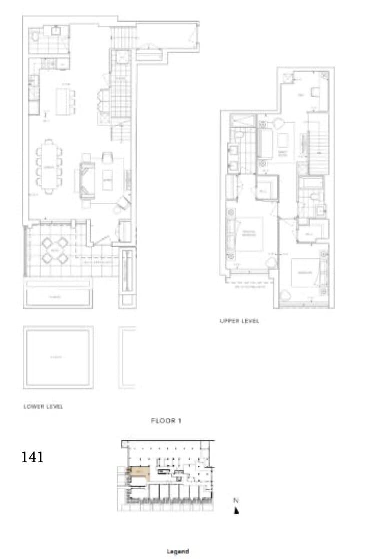 Suite 141 Floor Plan at Auberge On The Park Condos - 1796 sq.ft