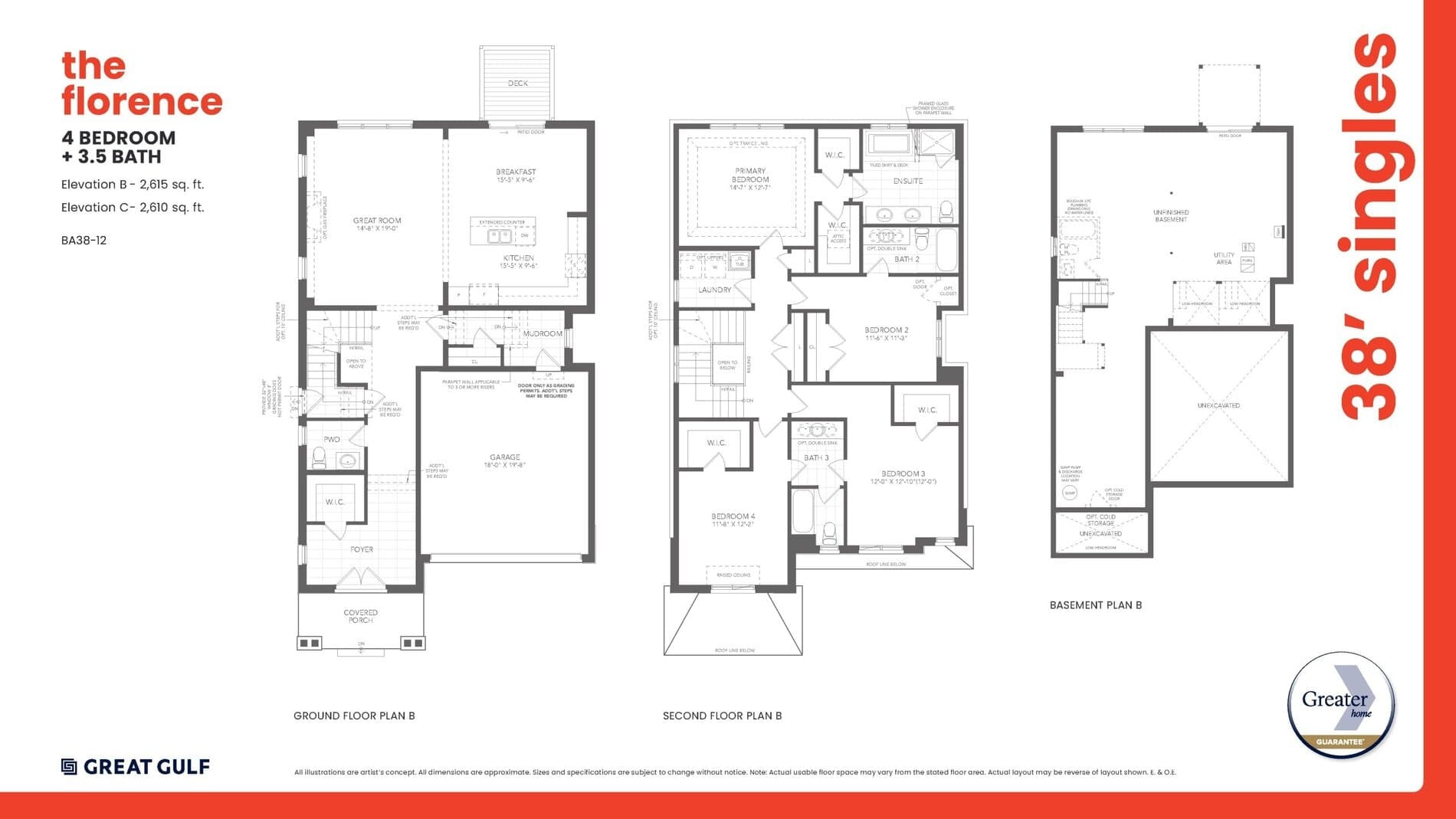 Florence Floor Plan at Terra Barrie - 2615 sq.ft