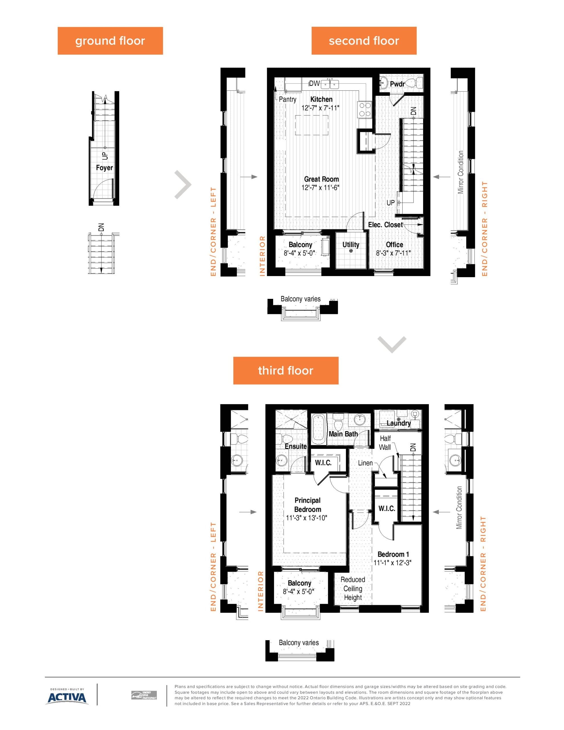 The Asher Floor Plan at Trussler West by Activa Group - 1440 sq.ft