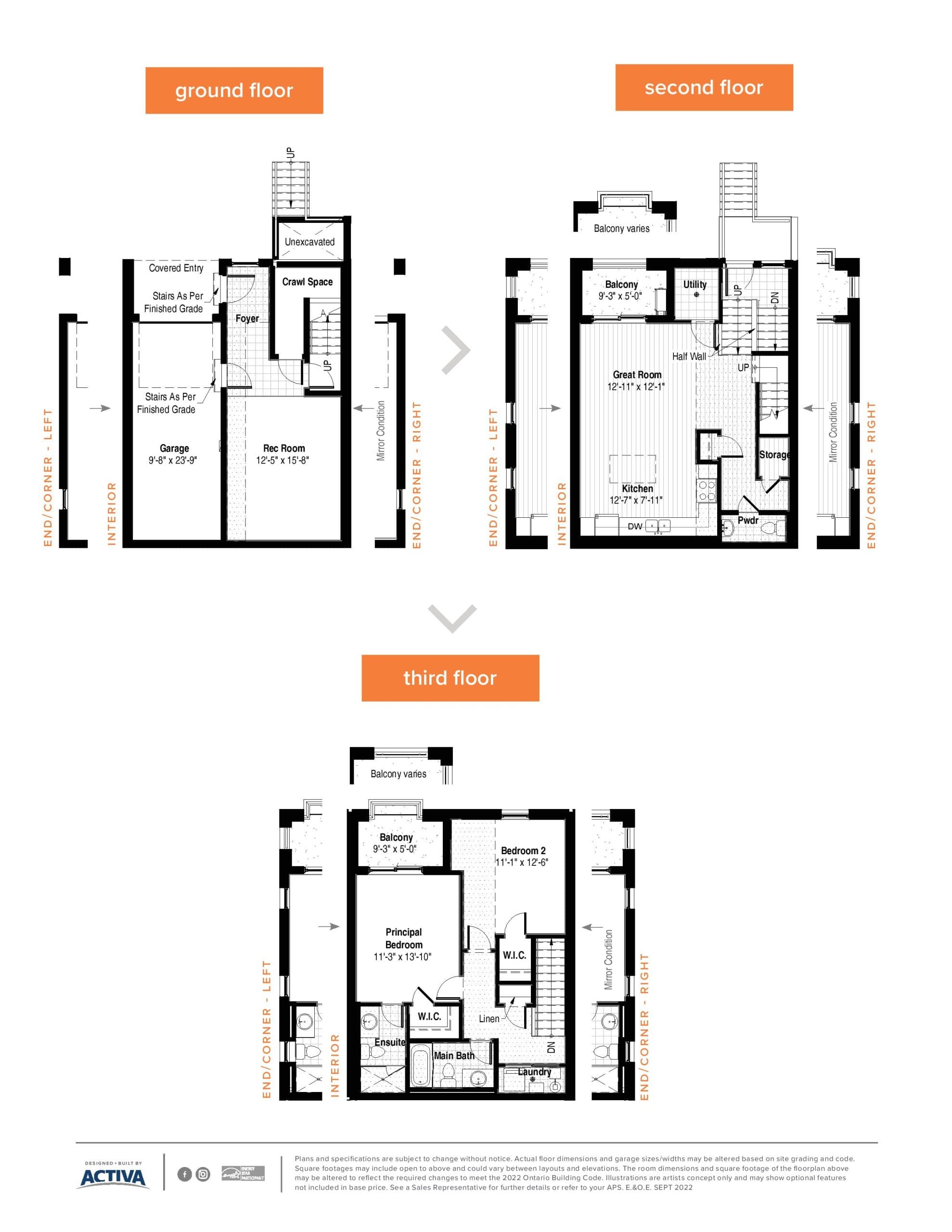 The Beckett Floor Plan at Trussler West by Activa Group - 1796 sq.ft
