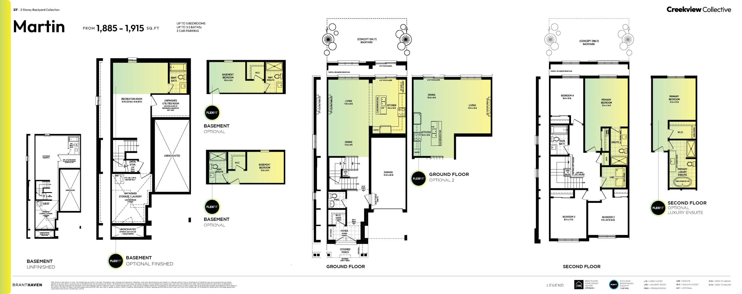 Martin Floor Plan at Creekview Collective Towns - 1885 sq.ft