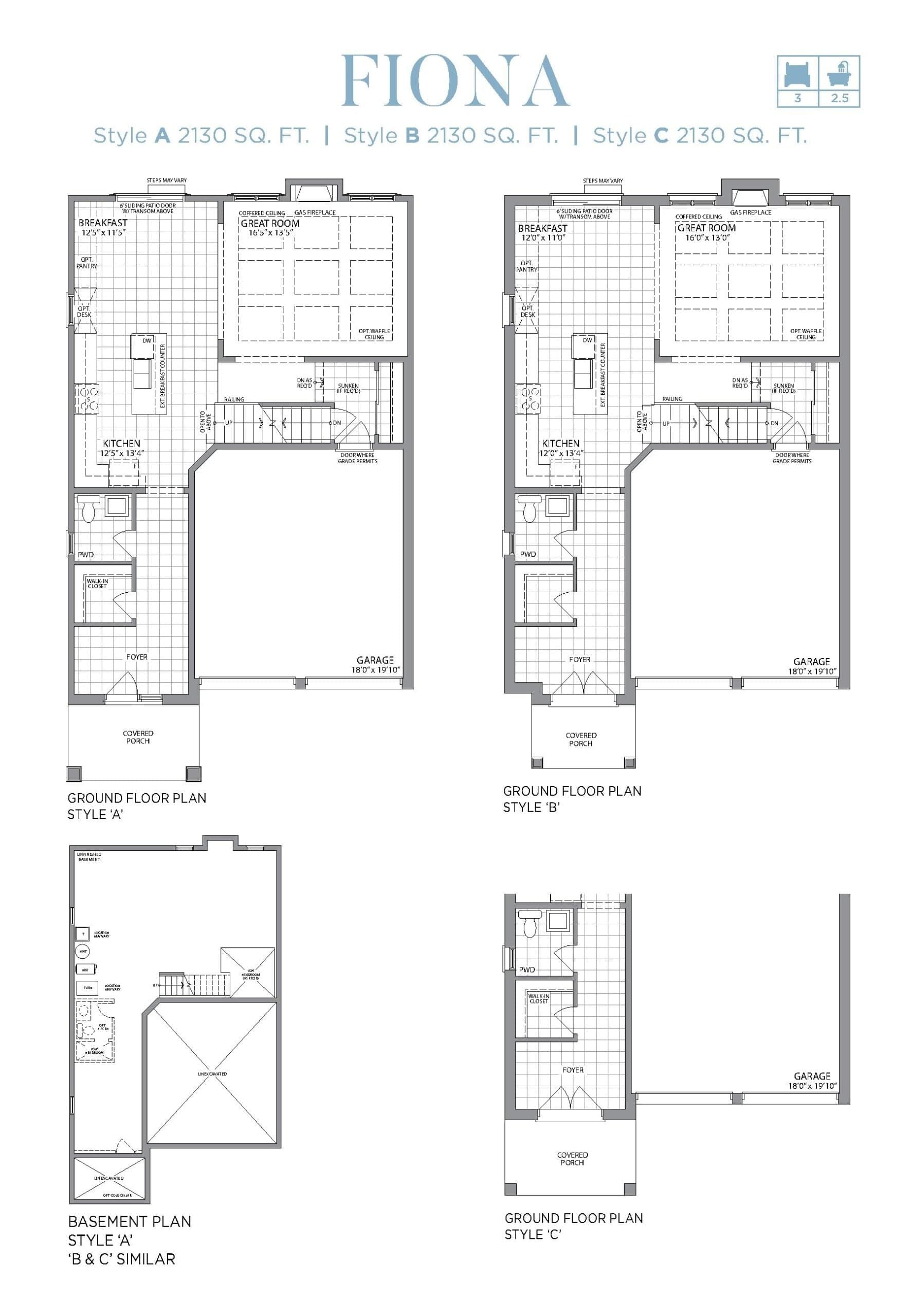 Fiona Floor Plan at Erin Glen by Lakeview Homes - 2130 sq.ft