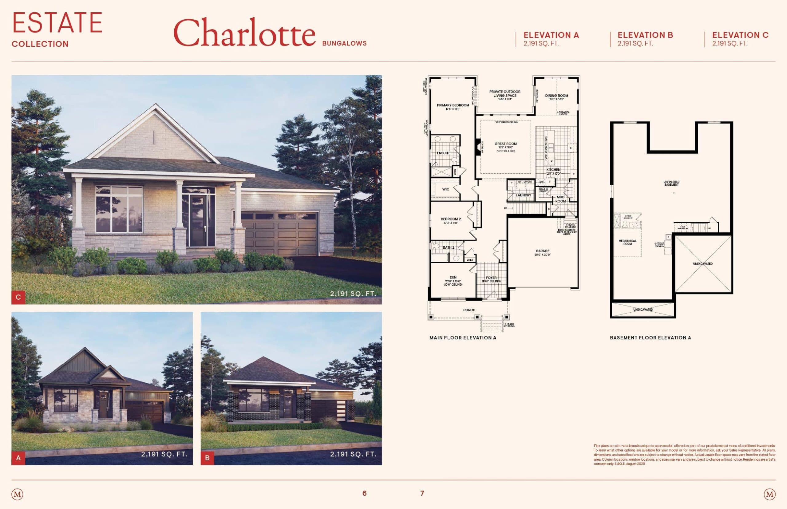 Charlotte (Estate Collection) Floor Plan at Mahogany Phase 4 by Minto - 2191 sq.ft