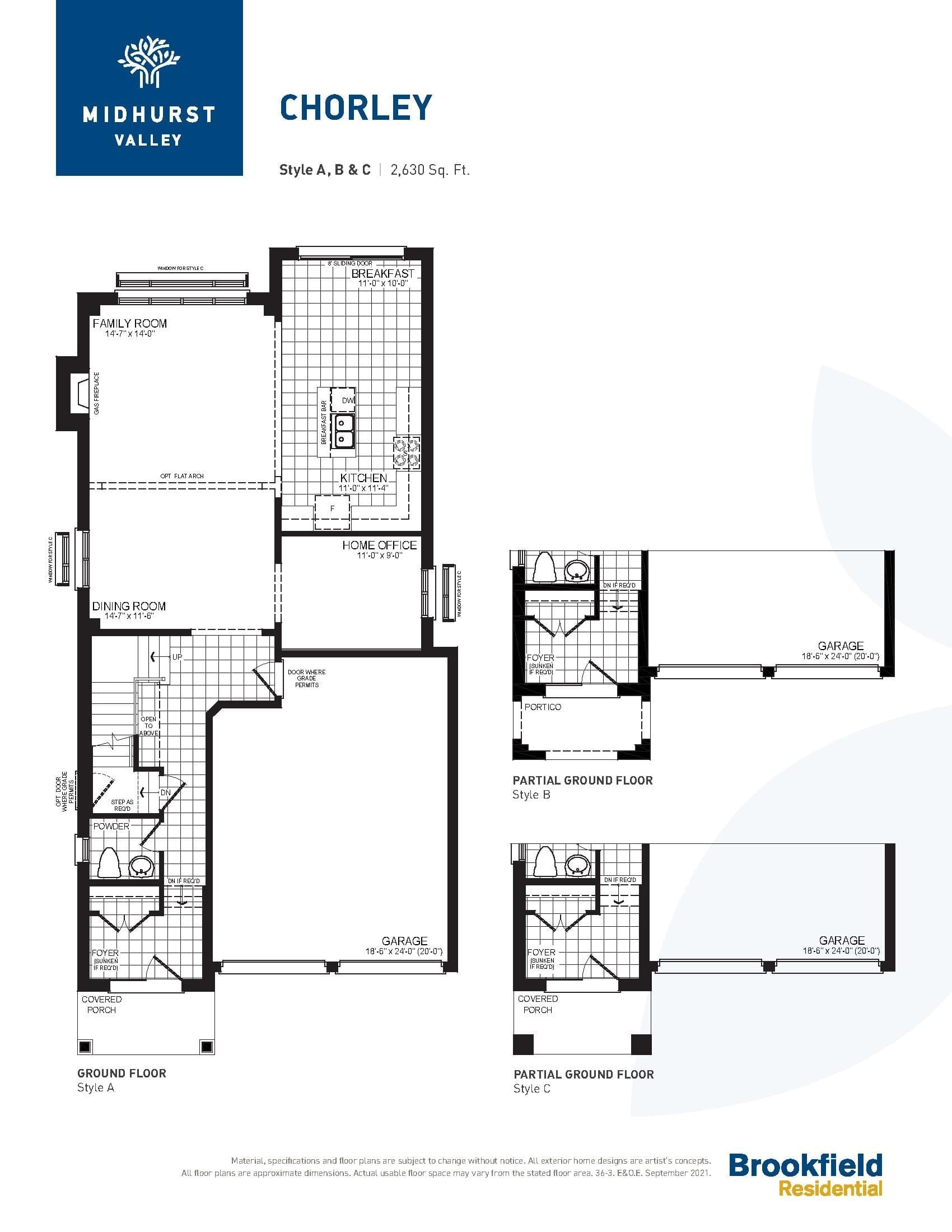 Chorley Floor Plan at Midhurst Valley by Brookfield Residential - 2630 sq.ft