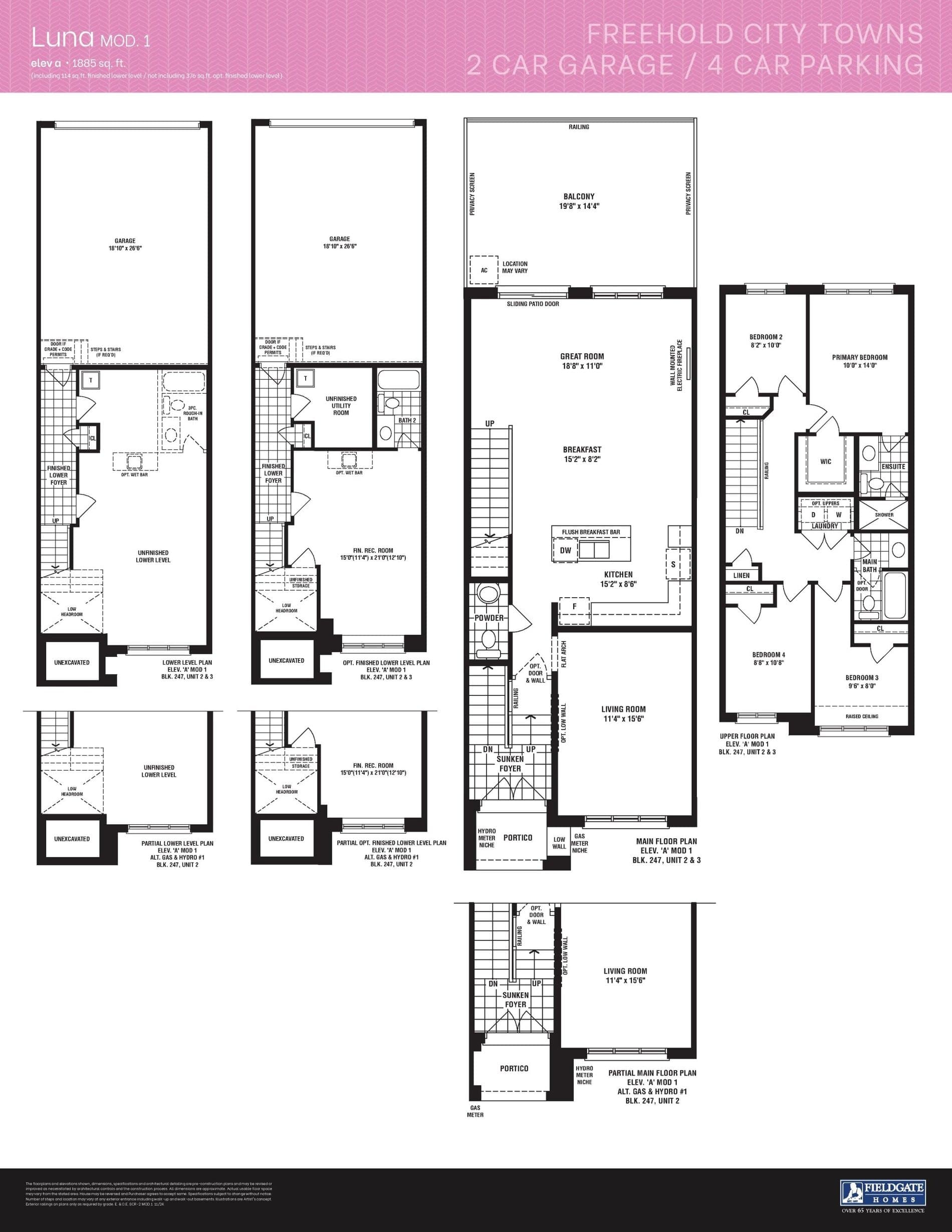 Luna Mod 1 Floor Plan at Seaton Winding Woods Phase 2 - 1885 sq.ft