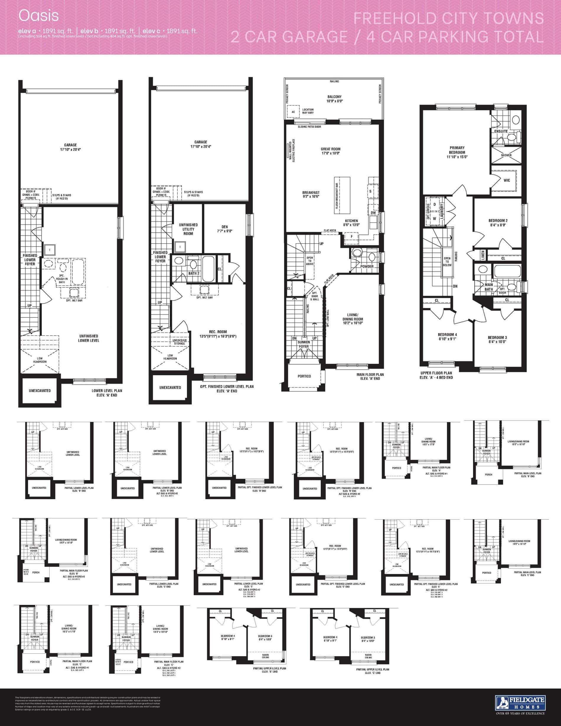 Oasis Floor Plan at Seaton Winding Woods Phase 2 - 1891 sq.ft