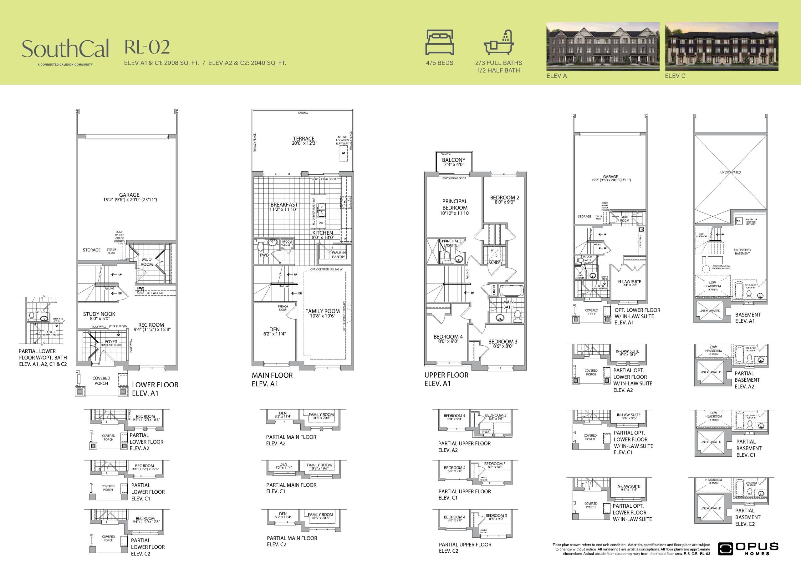 RL-02 Floor Plan at SouthCal by OPUS Homes - 2008 sq.ft