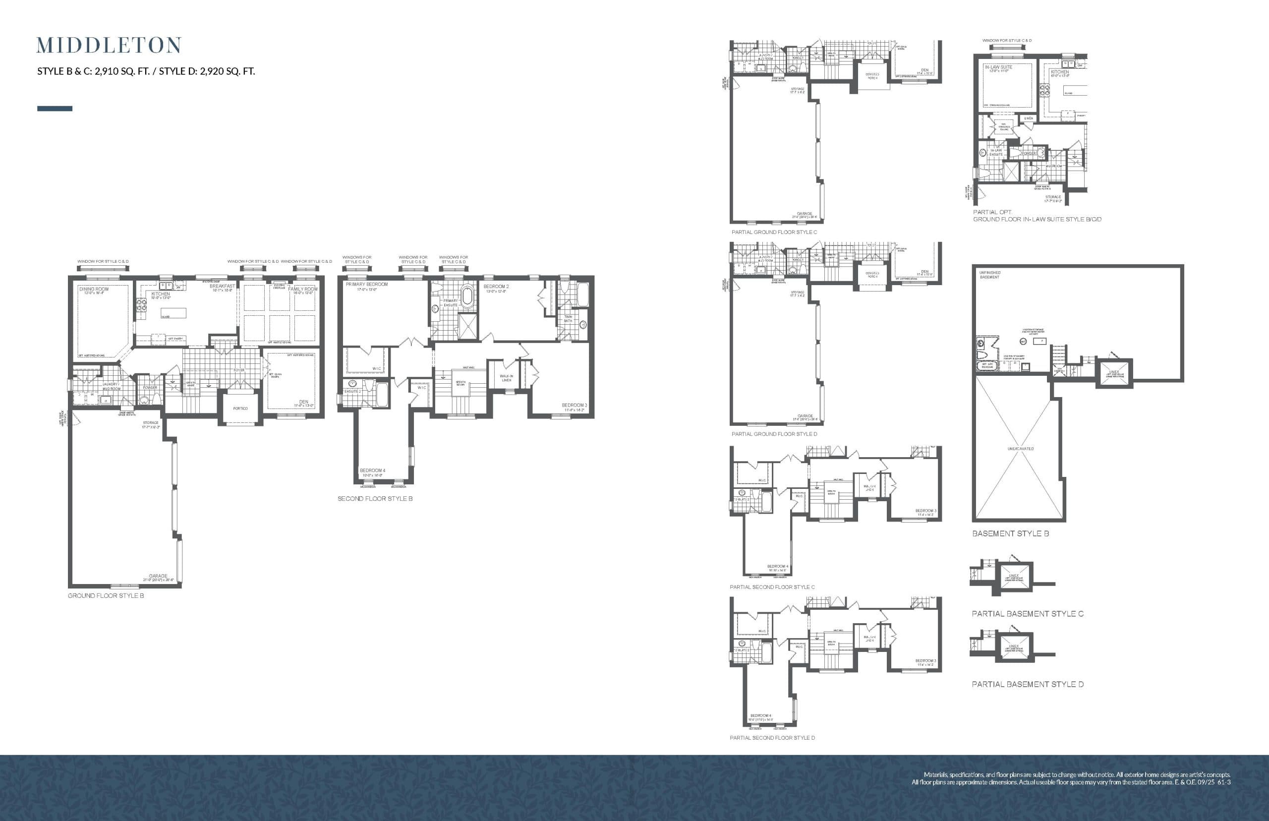 Middleton Floor Plan at The Cornerstone Collection at Heartland - 2910 sq.ft