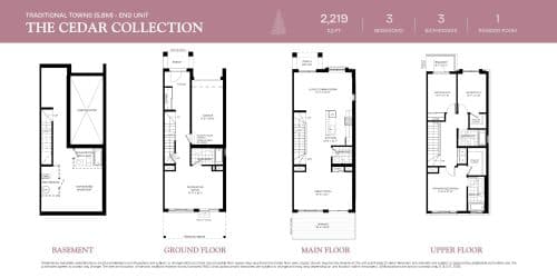 Cedar Collection - End Unit floor plan