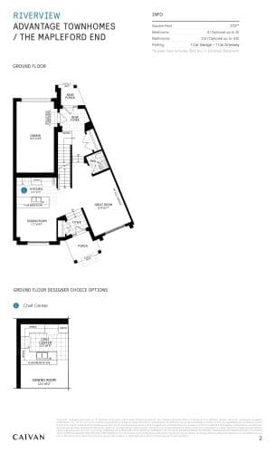 The Mapleford End (Advantage Townhomes) floor plan