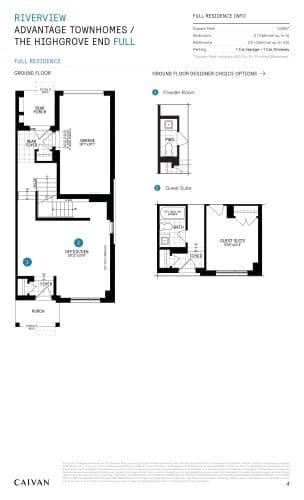 The Highgrove End (Advantage Townhomes) floor plan