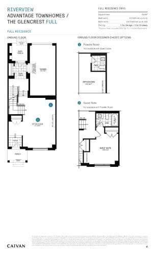 The Glencrest (Advantage Townhomes) floor plan